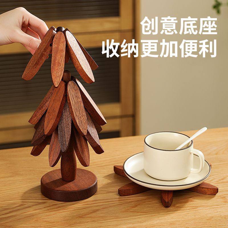 Tree Design Solid Wood Insulation Pad | 隔热垫 - Image 3