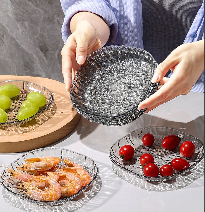 Crystal Glass Plate Set