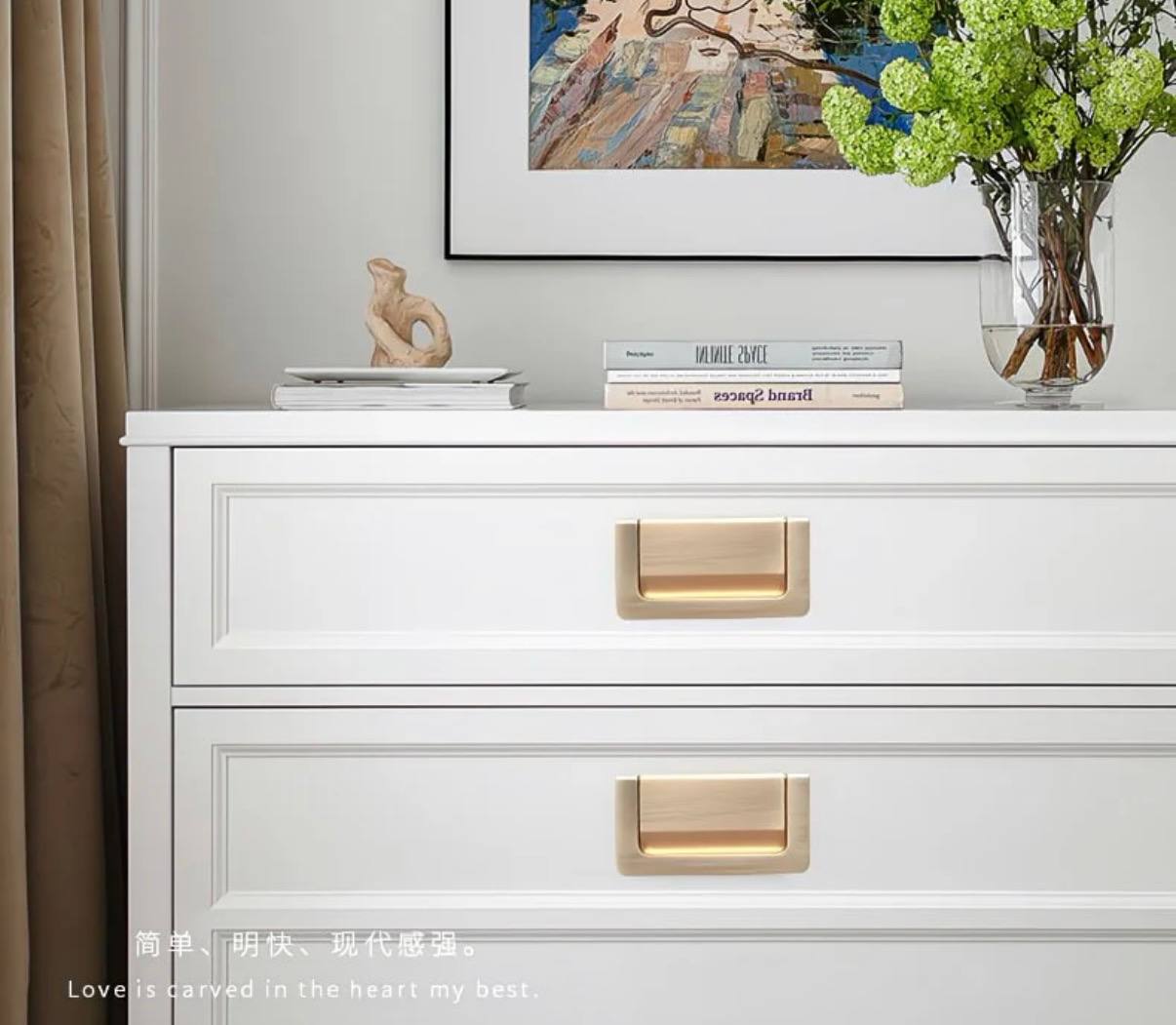 Concealed Buckle Flat Cabinet Handle | 抽屉拉手 - Image 2