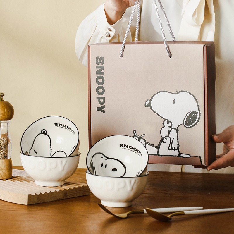 Snoopy Ceramic Bowl Gift Set | 史努比陶瓷碗礼盒