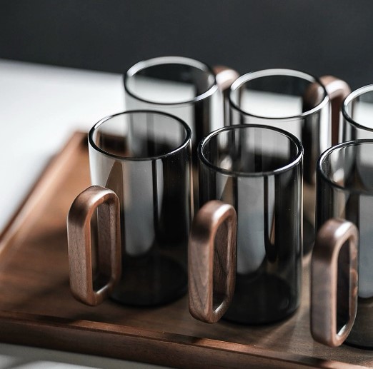 木把玻璃水杯 | Wooden Handle Glass Cup - Image 4