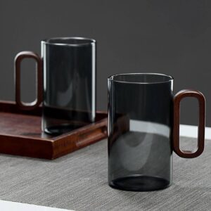木把玻璃水杯 | Wooden Handle Glass Cup