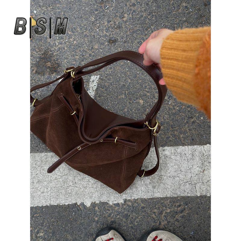 Reversible Suede & PU Large Tote Bag | 双面两用大容量托特包 - Image 5