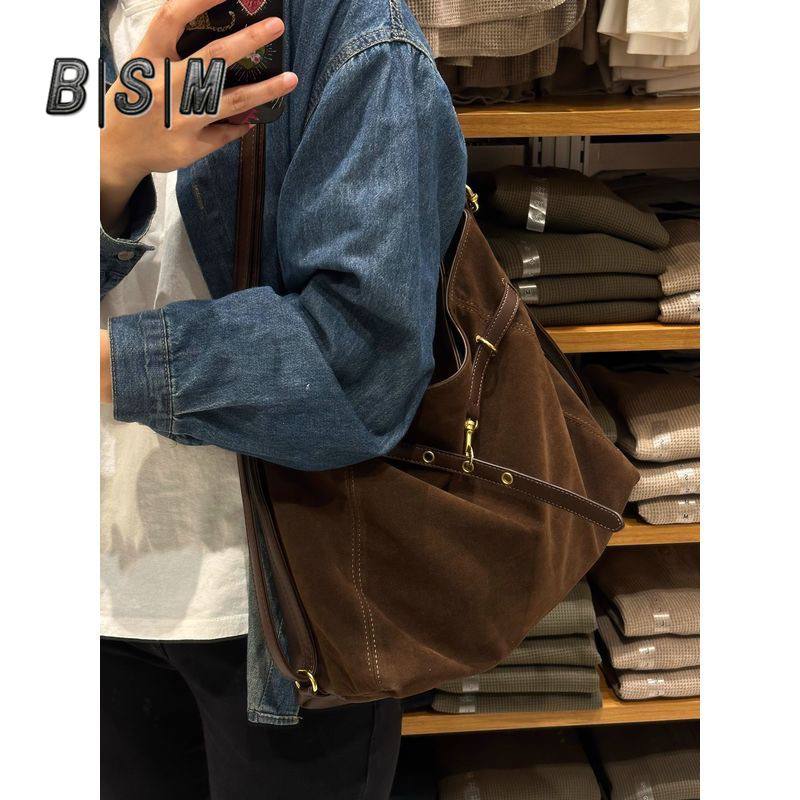 Reversible Suede & PU Large Tote Bag | 双面两用大容量托特包 - Image 2