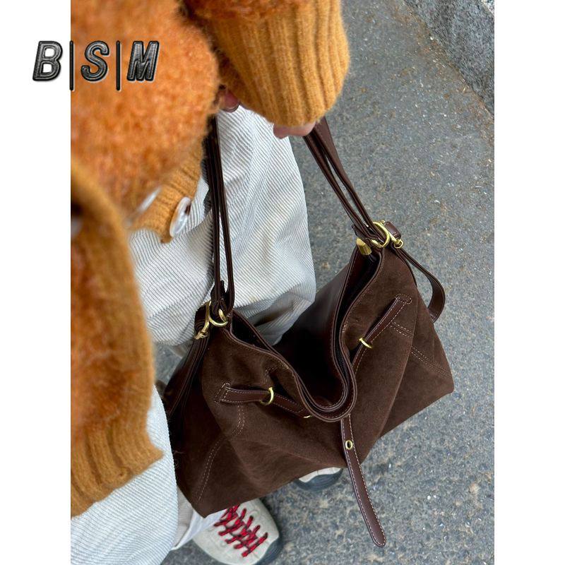 Reversible Suede & PU Large Tote Bag | 双面两用大容量托特包 - Image 8