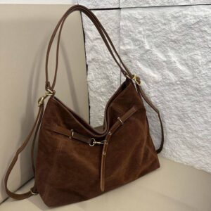 Reversible Suede & PU Large Tote Bag | 双面两用大容量托特包