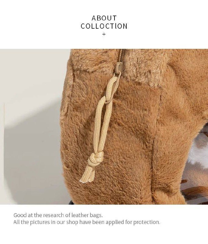 Capybara 可爱透明毛绒斜挎包 - Image 2